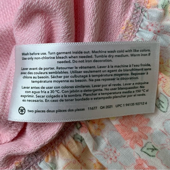 NWT Carters Girls Pink Ruffled Jersey Tee Size 18 Months - Picture 4 of 7